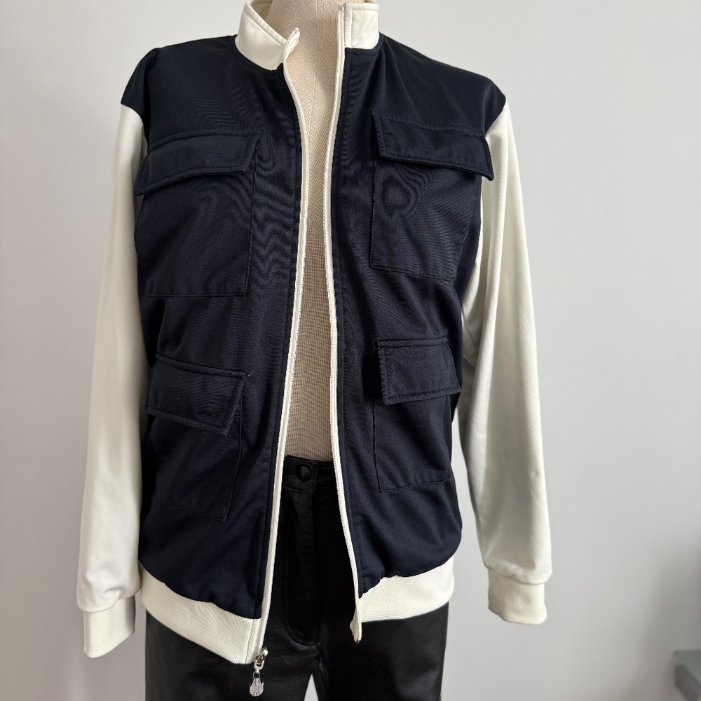 Think Geek - REVERSIBLE BLUE & OFF WHITE STAR WARS HAN SOLO ZIPPED JACKET - Picture 10 of 15